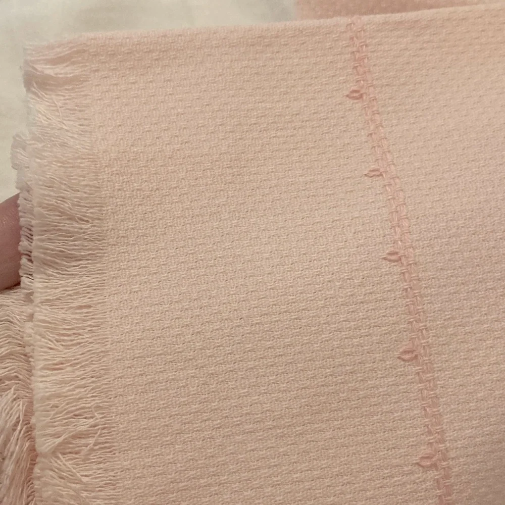 Soft Pink Textured vintage tea towel perfect. From 1970s
